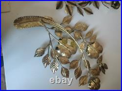 Imperial Metal Roses Art Work Mid Century Modern Design Vintage Rare