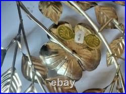 Imperial Metal Roses Art Work Mid Century Modern Design Vintage Rare
