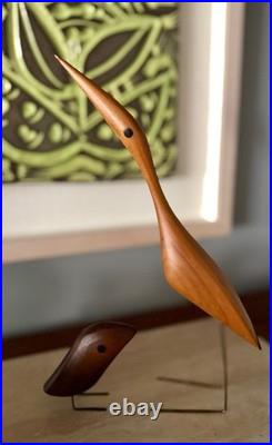 Jacob Hermann Rare Wood Birds Scandinavian Figurine MCM Danish Modern