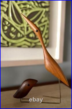 Jacob Hermann Rare Wood Birds Scandinavian Figurine MCM Danish Modern