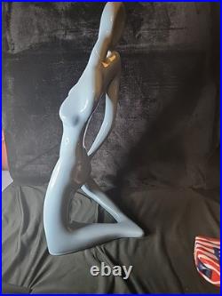 Jaru Pottery MCM 1986 RARE BLUE WOMAN Sculpture Jaru Pottery Vtg. 17 Damage