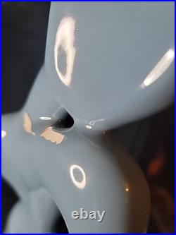 Jaru Pottery MCM 1986 RARE BLUE WOMAN Sculpture Jaru Pottery Vtg. 17 Damage