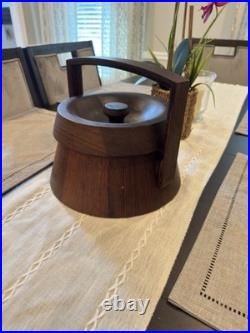 Jens Quistgaard Rare Woods Rosewood Danish Ice Bucket by Wenge RARE MCM 1960s