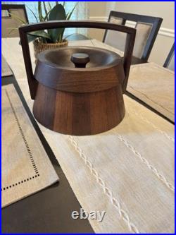 Jens Quistgaard Rare Woods Rosewood Danish Ice Bucket by Wenge RARE MCM 1960s