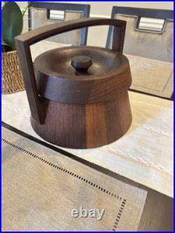 Jens Quistgaard Rare Woods Rosewood Danish Ice Bucket by Wenge RARE MCM 1960s