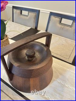 Jens Quistgaard Rare Woods Rosewood Danish Ice Bucket by Wenge RARE MCM 1960s