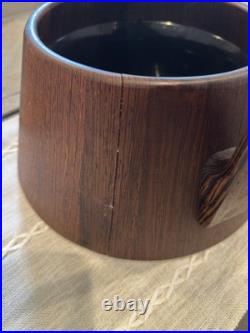 Jens Quistgaard Rare Woods Rosewood Danish Ice Bucket by Wenge RARE MCM 1960s