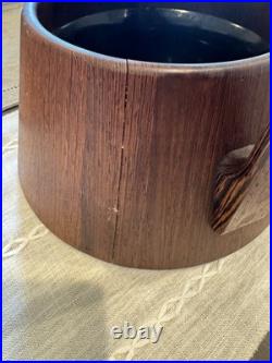 Jens Quistgaard Rare Woods Rosewood Danish Ice Bucket by Wenge RARE MCM 1960s