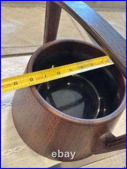 Jens Quistgaard Rare Woods Rosewood Danish Ice Bucket by Wenge RARE MCM 1960s