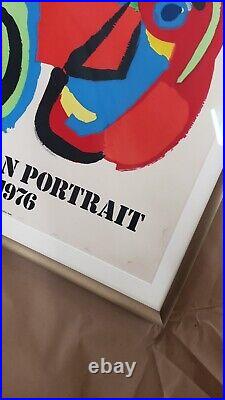 Karel Appel Rare Vintage 1964 MID Century Modern Framed Silkscreen Art Print