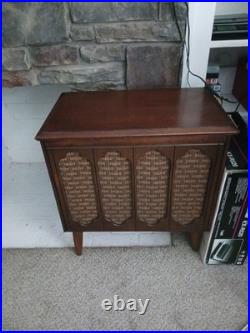 LOCAL PICKUP Rare mid century modern stereo speaker end table antique furniture