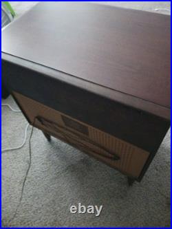 LOCAL PICKUP Rare mid century modern stereo speaker end table antique furniture