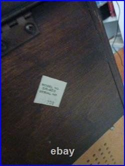 LOCAL PICKUP Rare mid century modern stereo speaker end table antique furniture