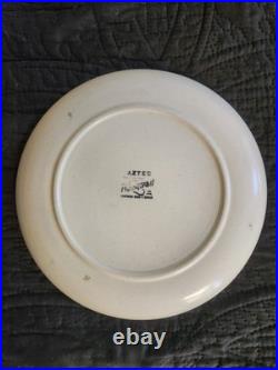 LOT 4 Rare Vintage METLOX POPPYTRAIL Aztec Atomic MCM Dinner Plates 10.25 CA