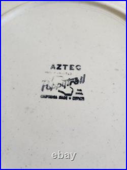 LOT 4 Rare Vintage METLOX POPPYTRAIL Aztec Atomic MCM Dinner Plates 10.25 CA