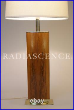 Large Laurel Rare Rosewood Brass Atomic Modern Table Lamp 1960 Eames Lounger 670