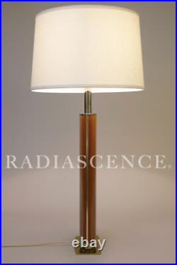 Large Laurel Rare Rosewood Brass Atomic Modern Table Lamp 1960 Eames Lounger 670