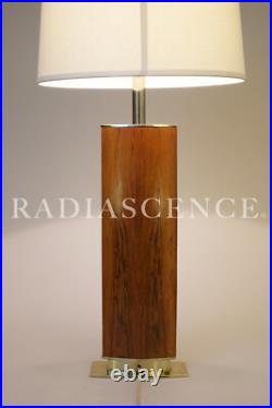 Large Laurel Rare Rosewood Brass Atomic Modern Table Lamp 1960 Eames Lounger 670