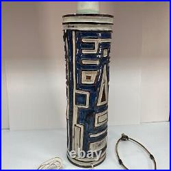 Large MCM VTG BITOSSI /CIN Style For RAYMOR Italian Pottery Table lamp 60s. RARE Large MCM VTG BITOSSI /CIN Style For RAYMOR Italian Pottery Table lamp 60s. RARE