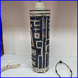 Large MCM VTG BITOSSI /CIN Style For RAYMOR Italian Pottery Table lamp 60s. RARE Large MCM VTG BITOSSI /CIN Style For RAYMOR Italian Pottery Table lamp 60s. RARE