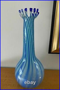 Large Rare Exquisite Annette Meech Art Glass Vase 18''- Mid-Centry Modern