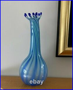 Large Rare Exquisite Annette Meech Art Glass Vase 18''- Mid-Centry Modern