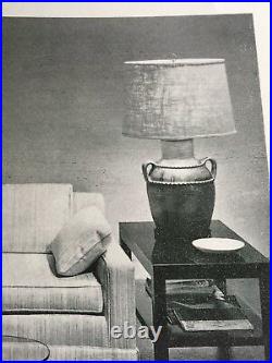 Large Rare Mid Century Amphora Table Lamp Shown in Edward Wormley Dunbar Catalog