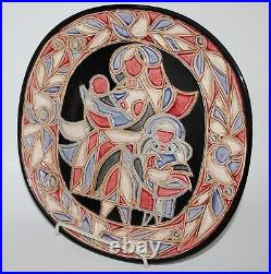 Large, Rare Mid Century Modern GOFER ISRAEL Art Pottery Ceramic Plaque. Judaica Large, Rare Mid Century Modern GOFER ISRAEL Art Pottery Ceramic Plaque. Judaica