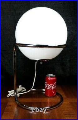Laurel Lamp Co Reggiani Design Italy Mid Century Modern Chrome Globe Unique RARE
