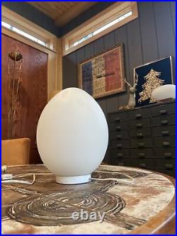 Laurel Lightolier Glass Egg Lamp RARE Vtg MCM Atomic Orb table Desk Modernist