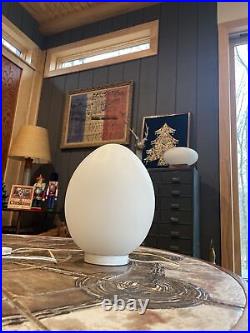 Laurel Lightolier Glass Egg Lamp RARE Vtg MCM Atomic Orb table Desk Modernist