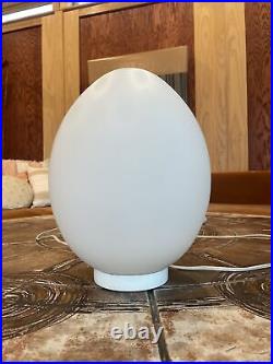 Laurel Lightolier Glass Egg Lamp RARE Vtg MCM Atomic Orb table Desk Modernist