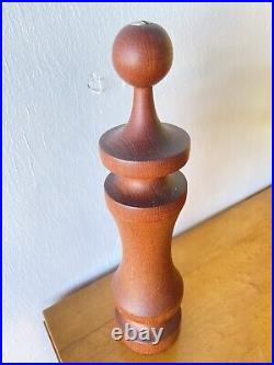 Laurids lonborg Rare 11 Pepper Mill Turned Wood Teak MID CENTURY Danish Modern