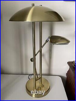 Levenger RARE Reading Desk Table Night Stand Lamp Brushed Brass Mid Century