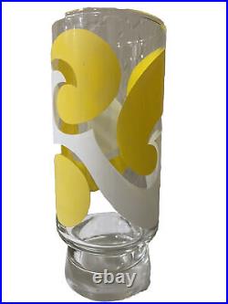 Libbey Swirl Rare 1960's Set Of 6 Mid Century Modern Drinking Glasses