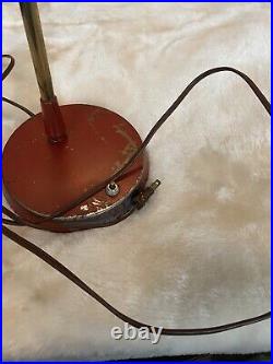 Lightolier Cone Table Desk Lamp Brass Rare Vintage Mcm Atomic Working