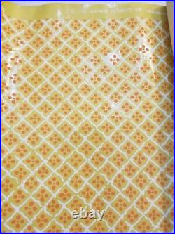 Louis W Bowen Wallpaper 2 Rolls Handprinted Yellow Mid Century Modern MCM RARE