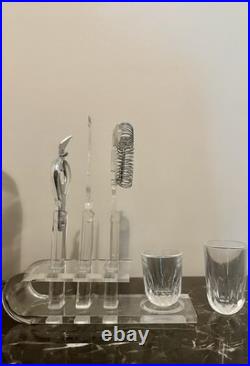 Lucite Silite Vintage-Mid Century Modern 8 Piece Rare Bar Set