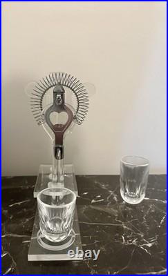 Lucite Silite Vintage-Mid Century Modern 8 Piece Rare Bar Set