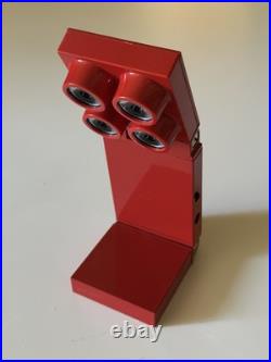 Luxit Top Four Red Italian Modern Desk Lamp Vintage RARE