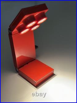 Luxit Top Four Red Italian Modern Desk Lamp Vintage RARE