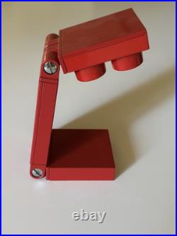 Luxit Top Four Red Italian Modern Desk Lamp Vintage RARE