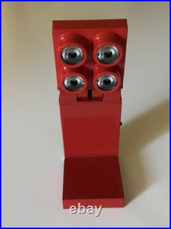 Luxit Top Four Red Italian Modern Desk Lamp Vintage RARE