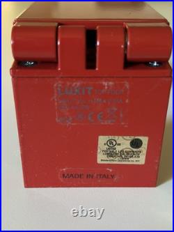 Luxit Top Four Red Italian Modern Desk Lamp Vintage RARE