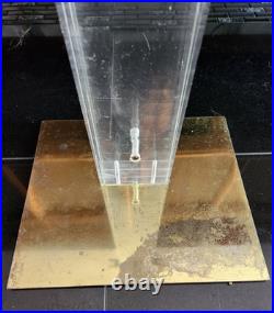 MCM Albrizzi Rare Brass Lucite Fireplace Tool Set Black Resin Handles Italy 1970