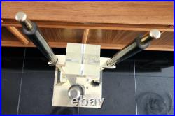 MCM Albrizzi Rare Brass Lucite Fireplace Tool Set Black Resin Handles Italy 1970