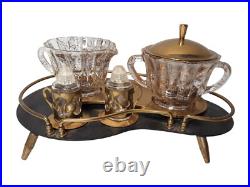 MCM Atomic Cream & Sugar Kidney Shape Serving Tray Salt Pepper Eames Era RARE