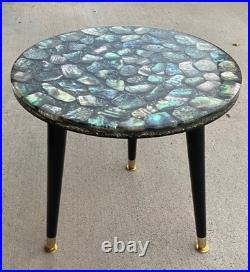 MCM Custom Handmade Large Abalone Shell Side Table Stunning Rare