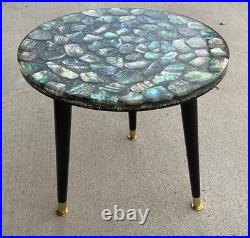 MCM Custom Handmade Large Abalone Shell Side Table Stunning Rare