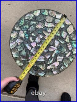 MCM Custom Handmade Large Abalone Shell Side Table Stunning Rare